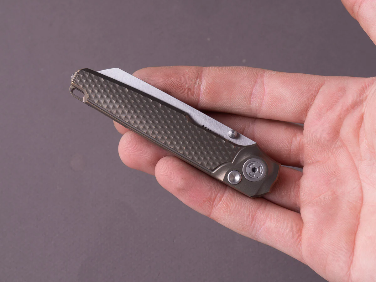 MKM - Folding Knife - Miura - M390 - 70mm - Button Lock - Bronze Titanium - Image 8