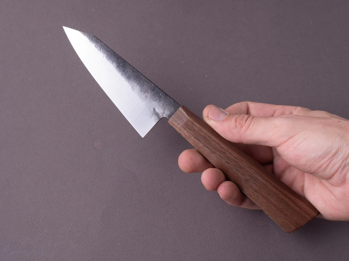 Soma - Standard Chef Set - 80CRV2 Carbon - Kurouchi - 120mm Kiritsuke Petty - Walnut Handle - Image 6