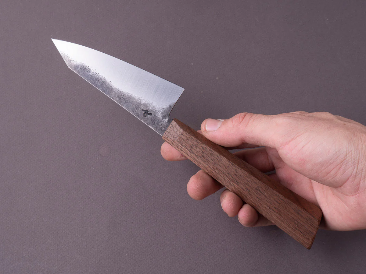 Soma - Standard Chef Set - 80CRV2 Carbon - Kurouchi - 120mm Kiritsuke Petty - Walnut Handle - Image 7