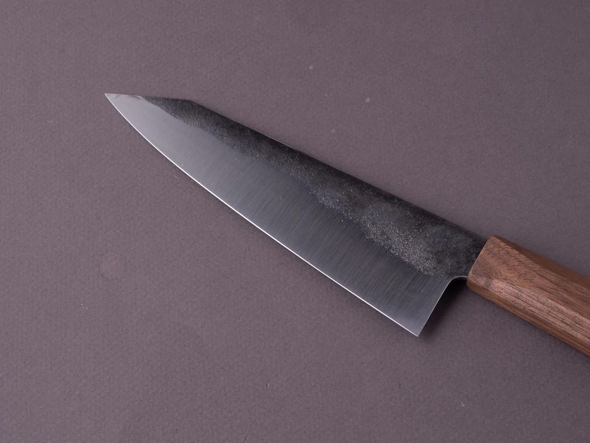 Soma - Standard Chef's Set - 80CRV2 Carbon - Kurouchi - 155mm Kiritsuke Gyuto - Walnut Handle - Image 4