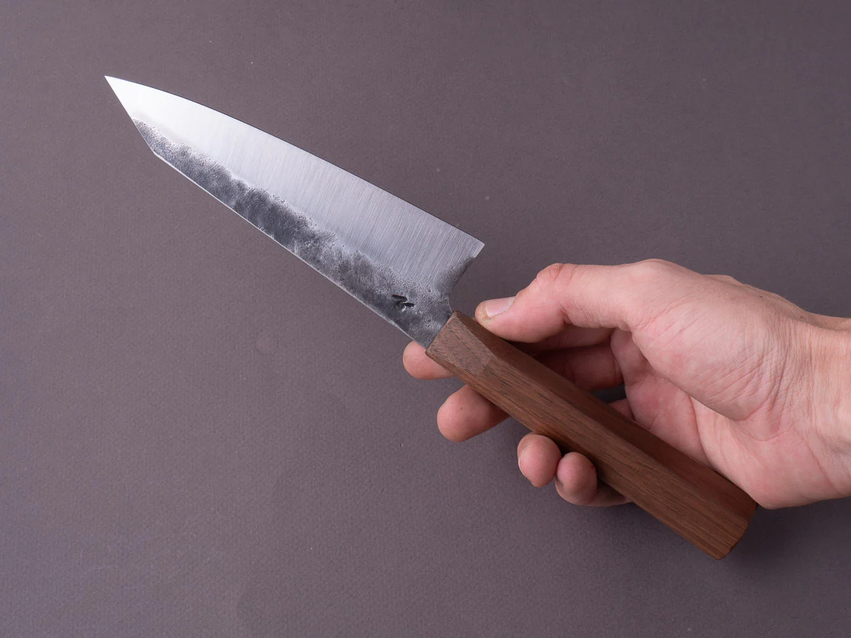 Soma - Standard Chef's Set - 80CRV2 Carbon - Kurouchi - 155mm Kiritsuke Gyuto - Walnut Handle - Image 7