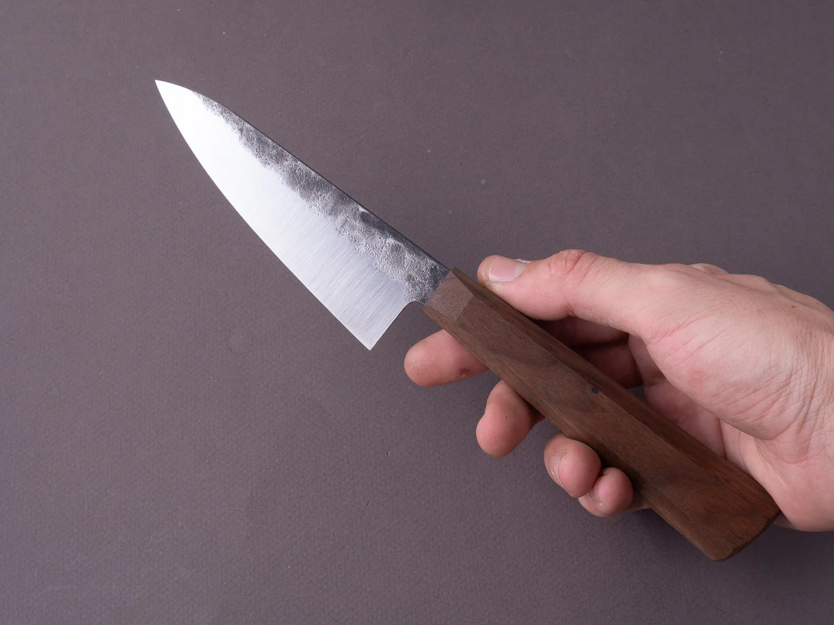 Soma - Standard Chef's Set - 80CRV2 Carbon - Kurouchi - 120mm Petty - Walnut Handle - Image 6