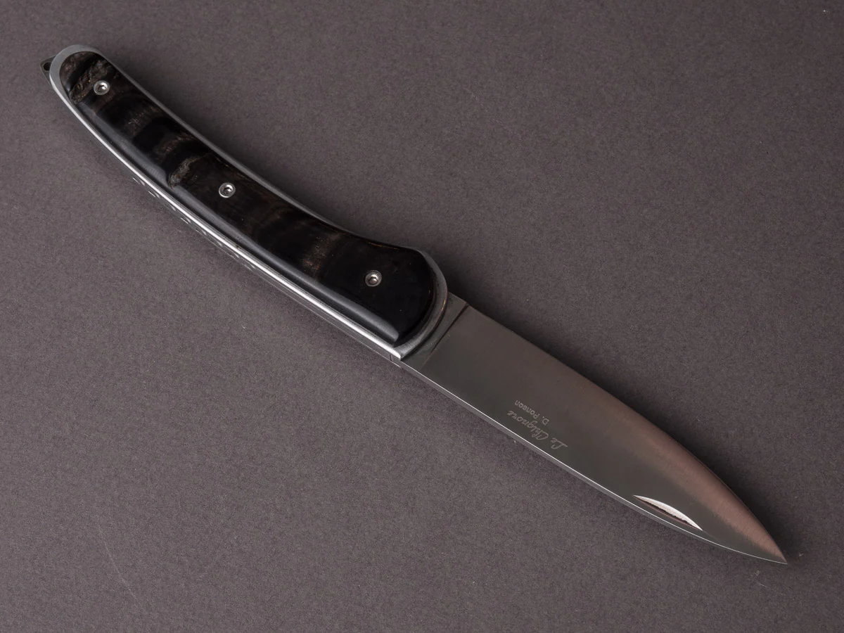 D. Ponson - Le Chignore - Folding Knife - Black Buffalo Bark - Image 2