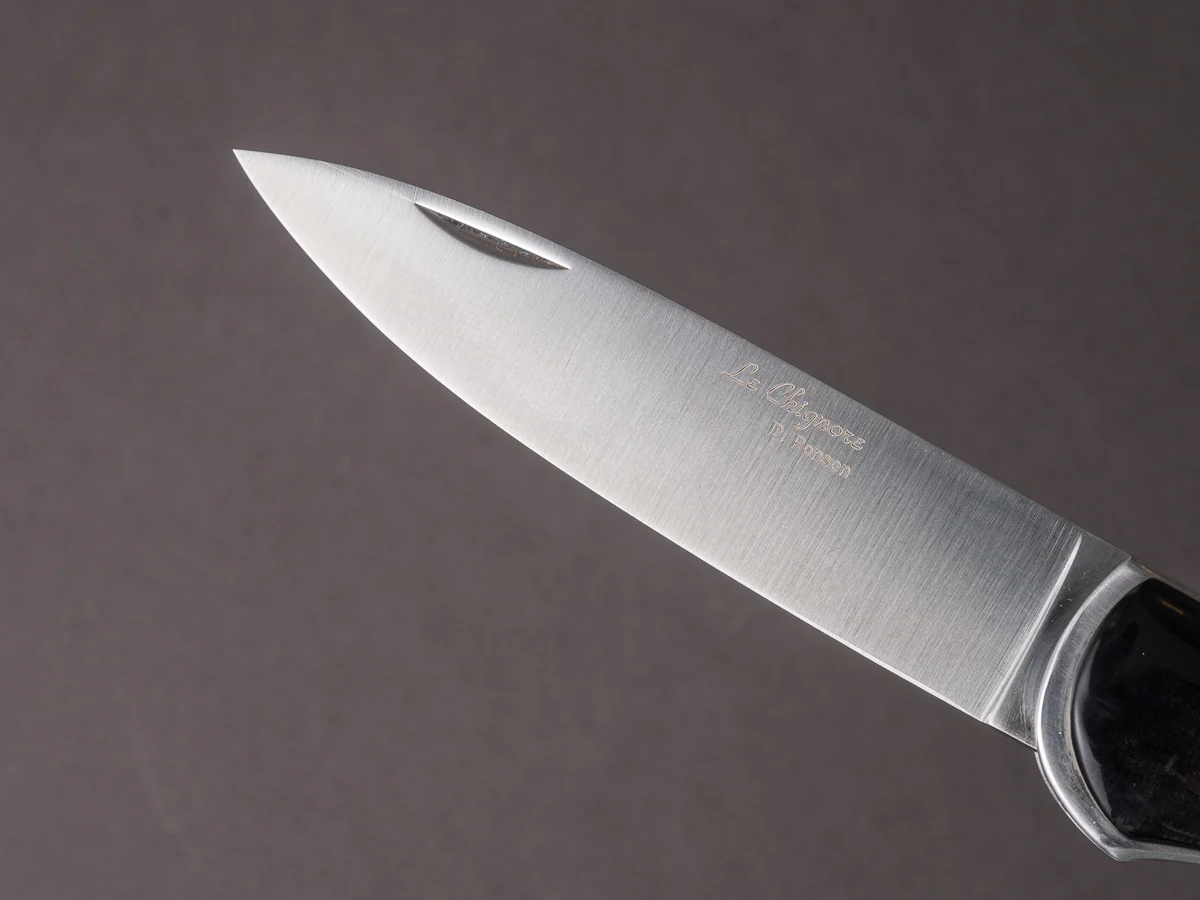 D. Ponson - Le Chignore - Folding Knife - Black Buffalo Bark - Image 4
