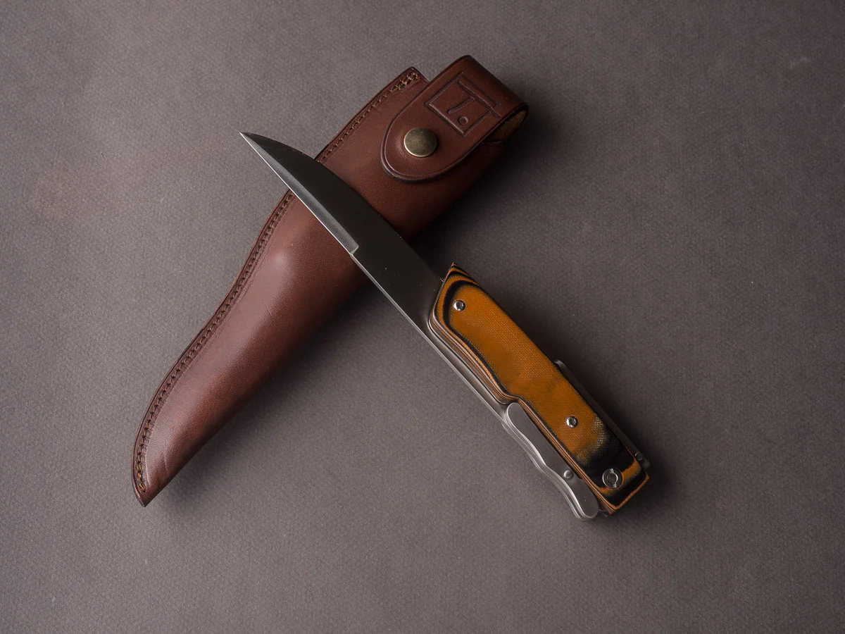 R. Chazeau - Folding Dagger - Le Thiers a la D'Estaing - Orange/Black G10