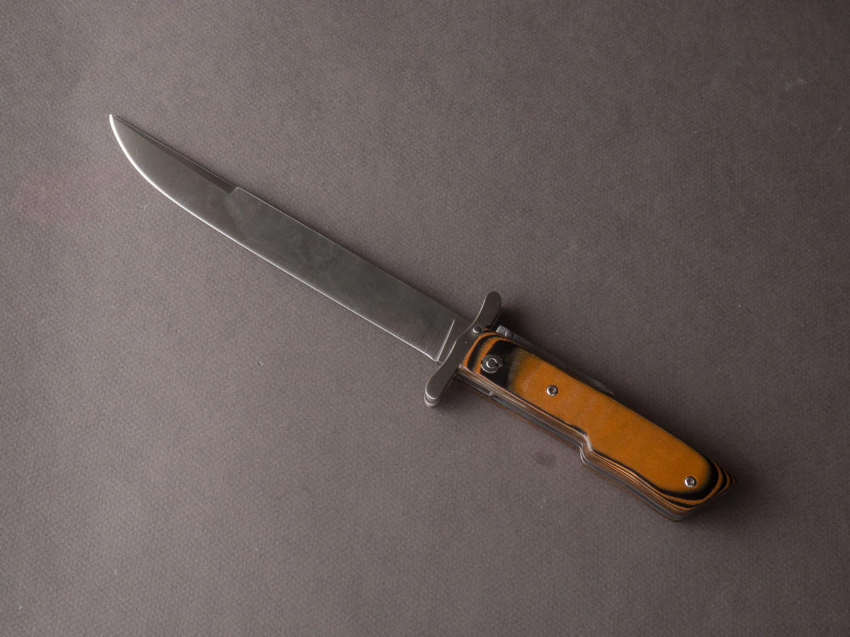 R. Chazeau - Folding Dagger - Le Thiers a la D'Estaing - Orange/Black G10 - Image 10