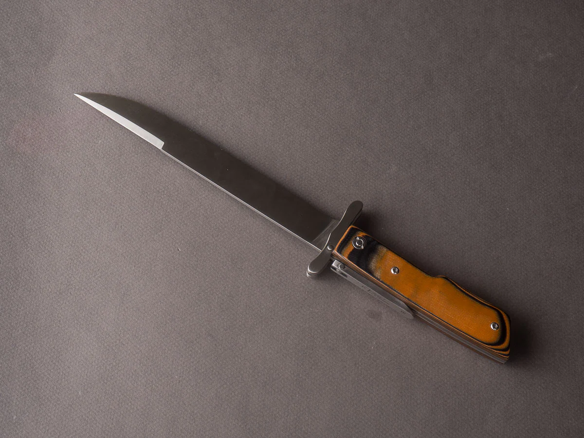 R. Chazeau - Folding Dagger - Le Thiers a la D'Estaing - Orange/Black G10 - Image 11