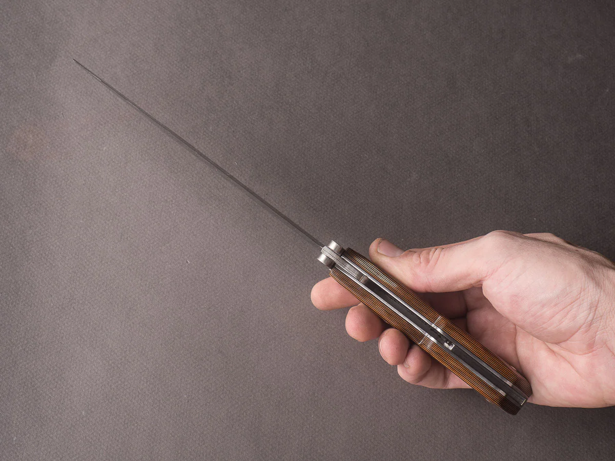 R. Chazeau - Folding Dagger - Le Thiers a la D'Estaing - Orange/Black G10 - Image 14