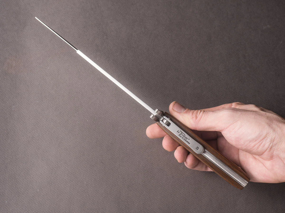 R. Chazeau - Folding Dagger - Le Thiers a la D'Estaing - Orange/Black G10 - Image 2