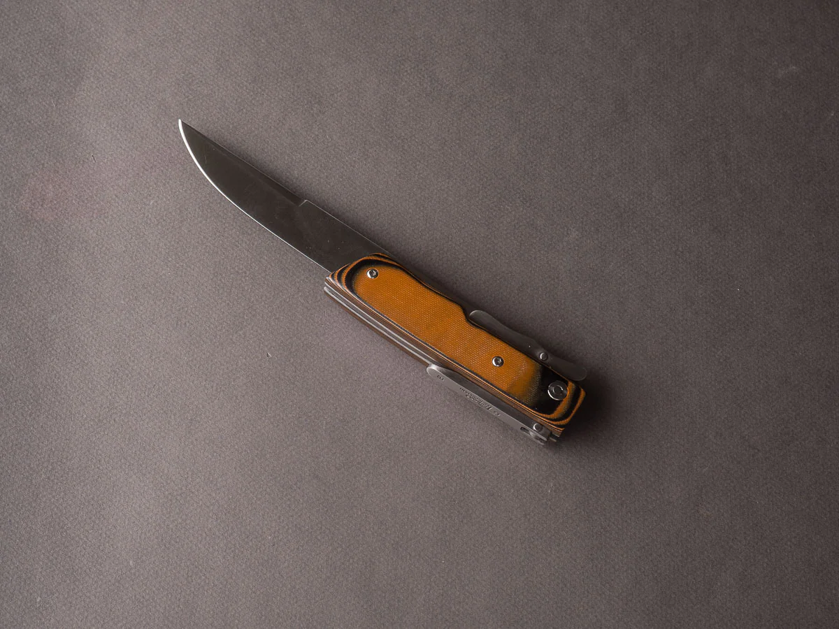 R. Chazeau - Folding Dagger - Le Thiers a la D'Estaing - Orange/Black G10 - Image 4