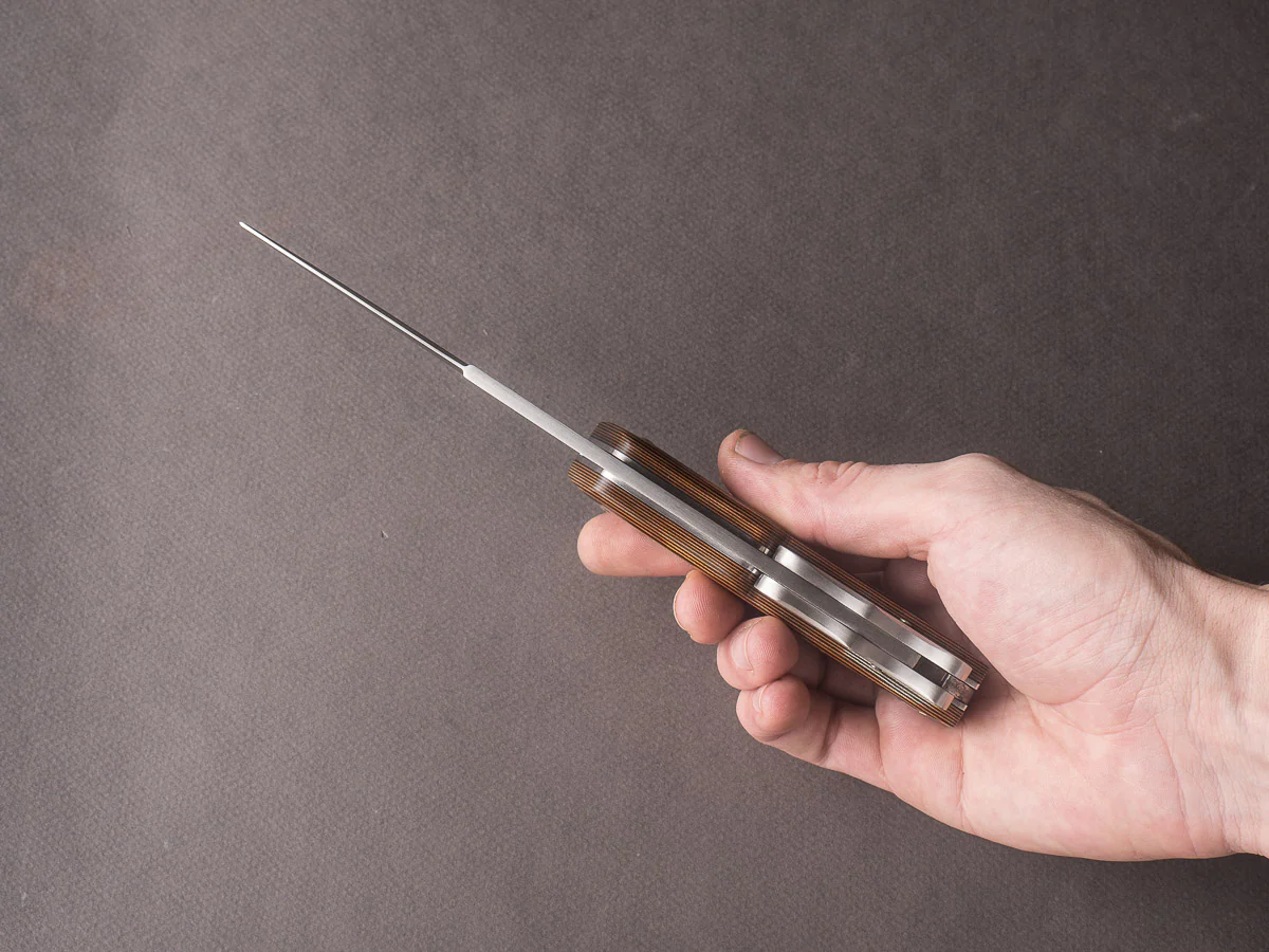 R. Chazeau - Folding Dagger - Le Thiers a la D'Estaing - Orange/Black G10 - Image 8