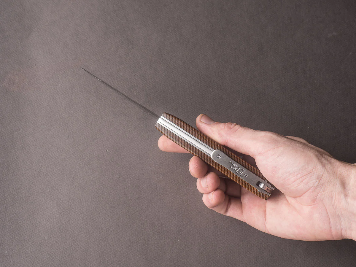 R. Chazeau - Folding Dagger - Le Thiers a la D'Estaing - Orange/Black G10 - Image 9