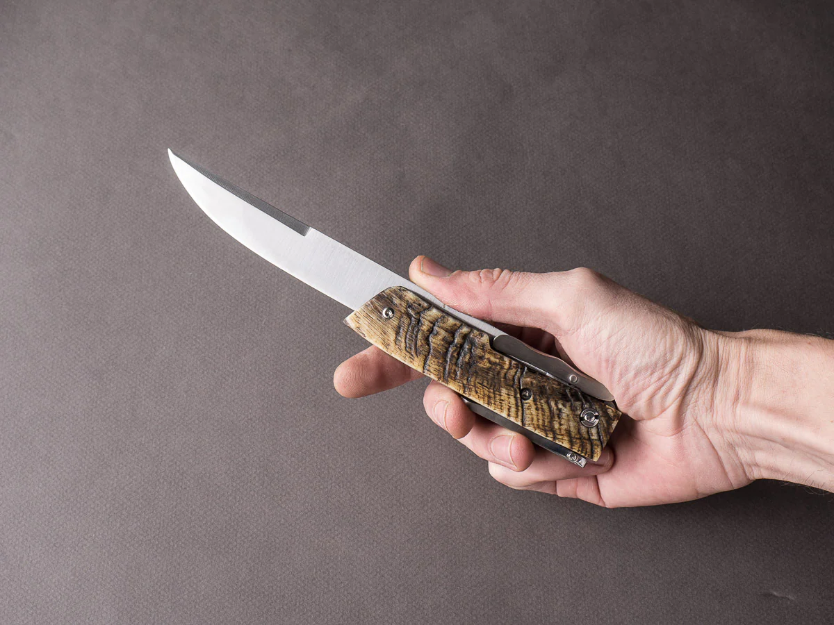 R. Chazeau - Folding Dagger - Le Thiers a la D'Estaing - Buffalo Horn - Image 10