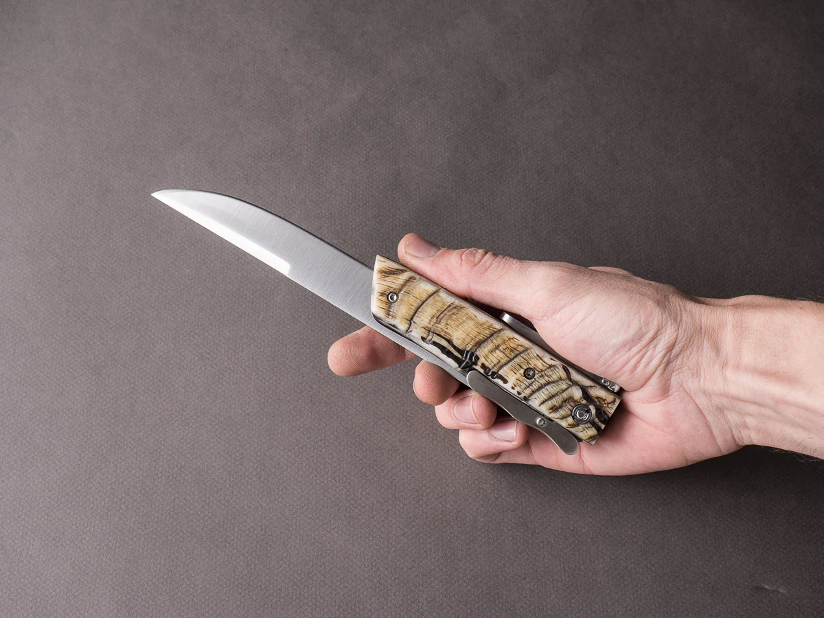 R. Chazeau - Folding Dagger - Le Thiers a la D'Estaing - Buffalo Horn - Image 11