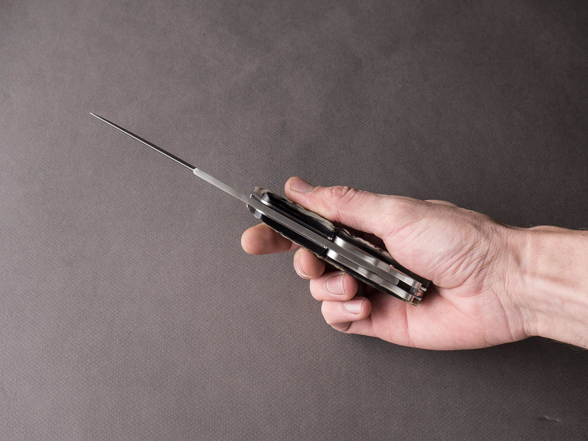 R. Chazeau - Folding Dagger - Le Thiers a la D'Estaing - Buffalo Horn - Image 12