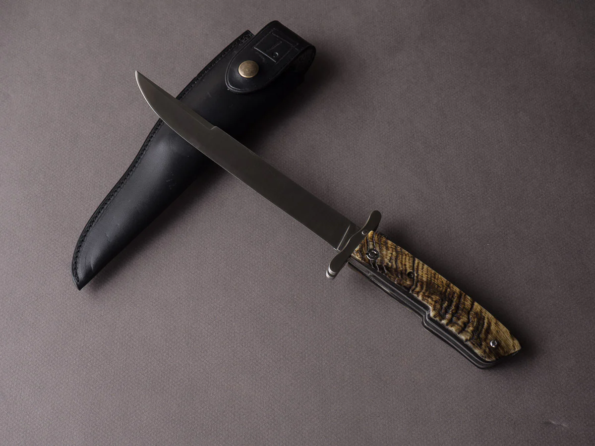 R. Chazeau - Folding Dagger - Le Thiers a la D'Estaing - Buffalo Horn - Image 2