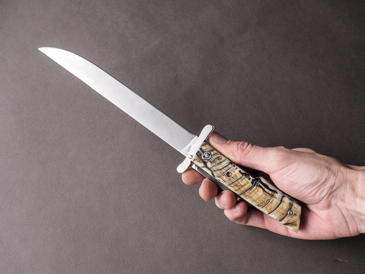 R. Chazeau - Folding Dagger - Le Thiers a la D'Estaing - Buffalo Horn - Image 7