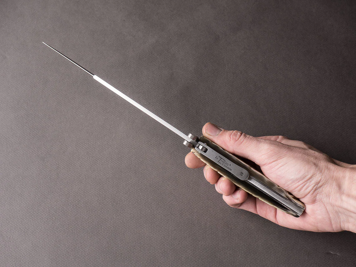 R. Chazeau - Folding Dagger - Le Thiers a la D'Estaing - Buffalo Horn - Image 8