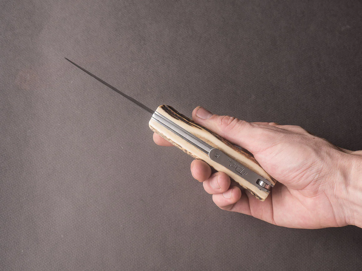 R. Chazeau - Folding Dagger - Le Thiers a la D'Estaing - Buffalo Horn - Image 2