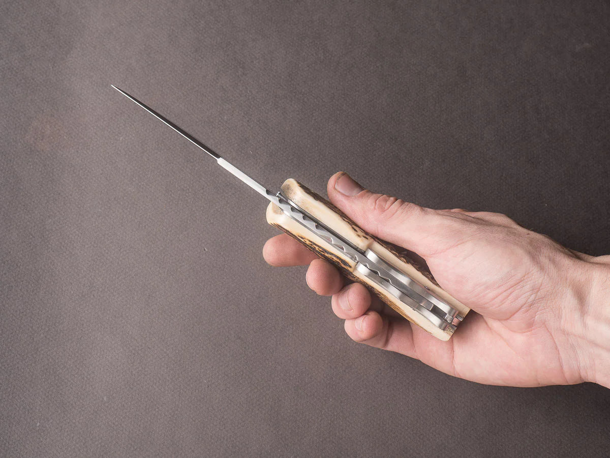 R. Chazeau - Folding Dagger - Le Thiers a la D'Estaing - Buffalo Horn - Image 3