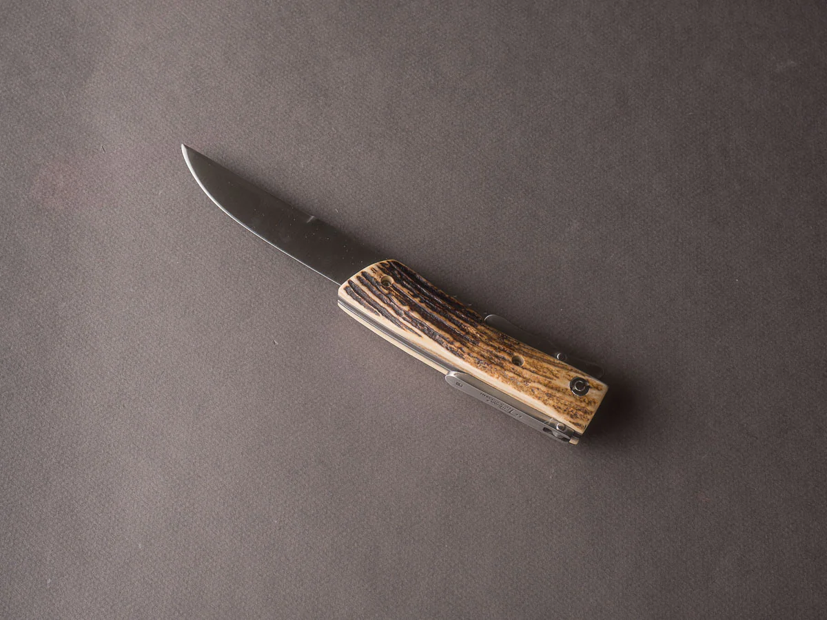 R. Chazeau - Folding Dagger - Le Thiers a la D'Estaing - Buffalo Horn - Image 4