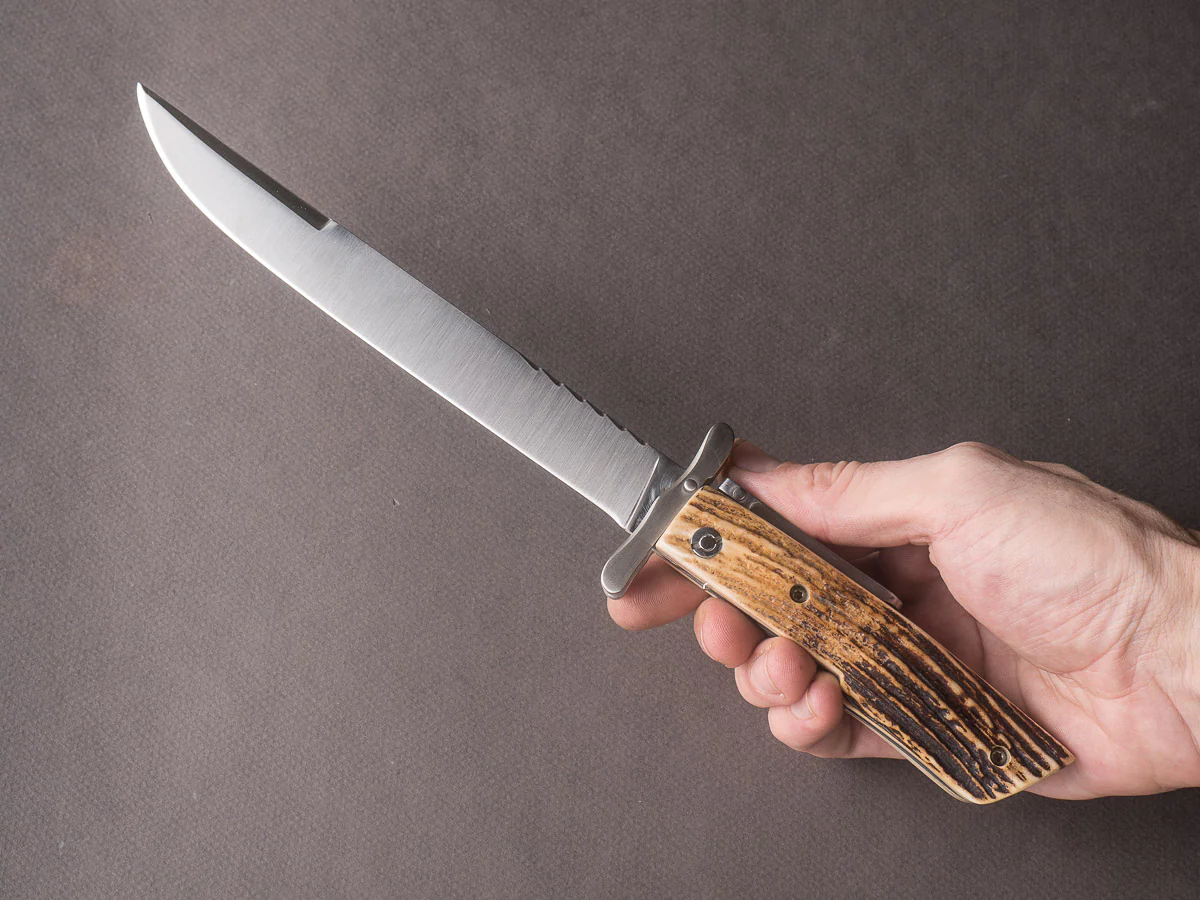 R. Chazeau - Folding Dagger - Le Thiers a la D'Estaing - Buffalo Horn - Image 8