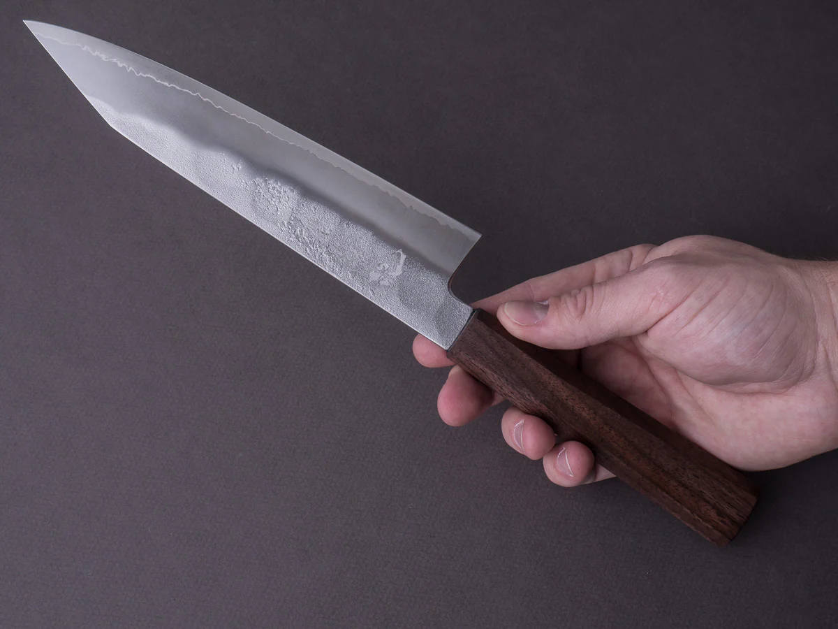 RYUSEN - BLAZEN RYU WA - SG2 Nashiji - 180mm Kiritsuke Gyuto - Walnut Handle - Image 7