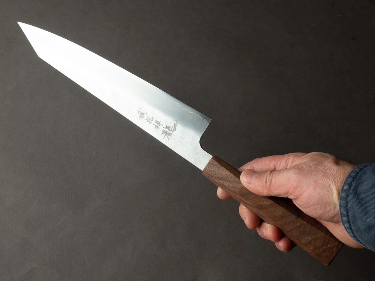 RYUSEN - BLAZEN RYU WA - SG2 Nashiji - 240mm Kiritsuke Gyuto - Walnut Handle - Image 6