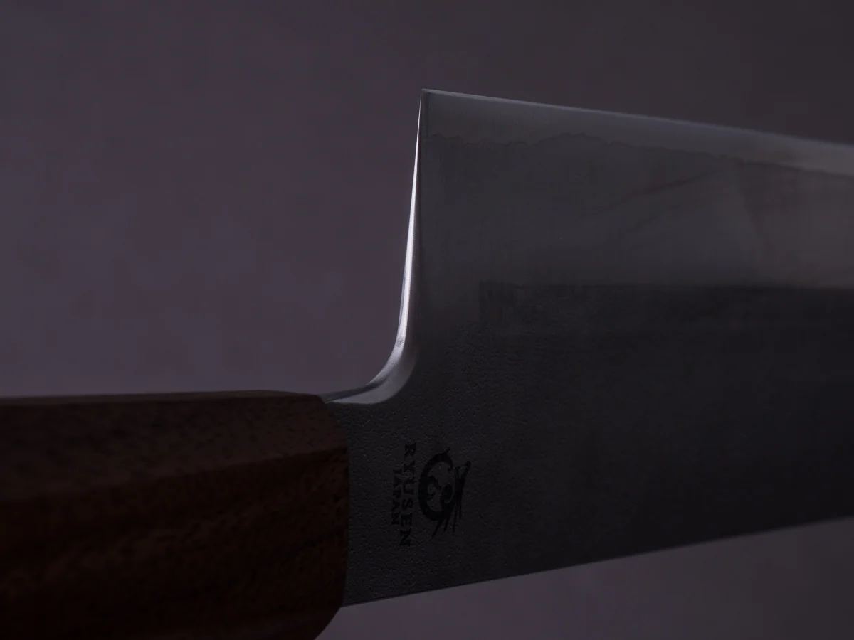 RYUSEN - BLAZEN RYU WA - SG2 Nashiji - 165mm Nakiri - Walnut Handle - Image 11