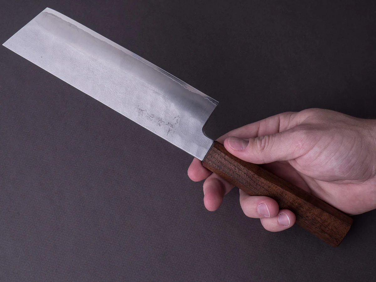 RYUSEN - BLAZEN RYU WA - SG2 Nashiji - 165mm Nakiri - Walnut Handle - Image 7