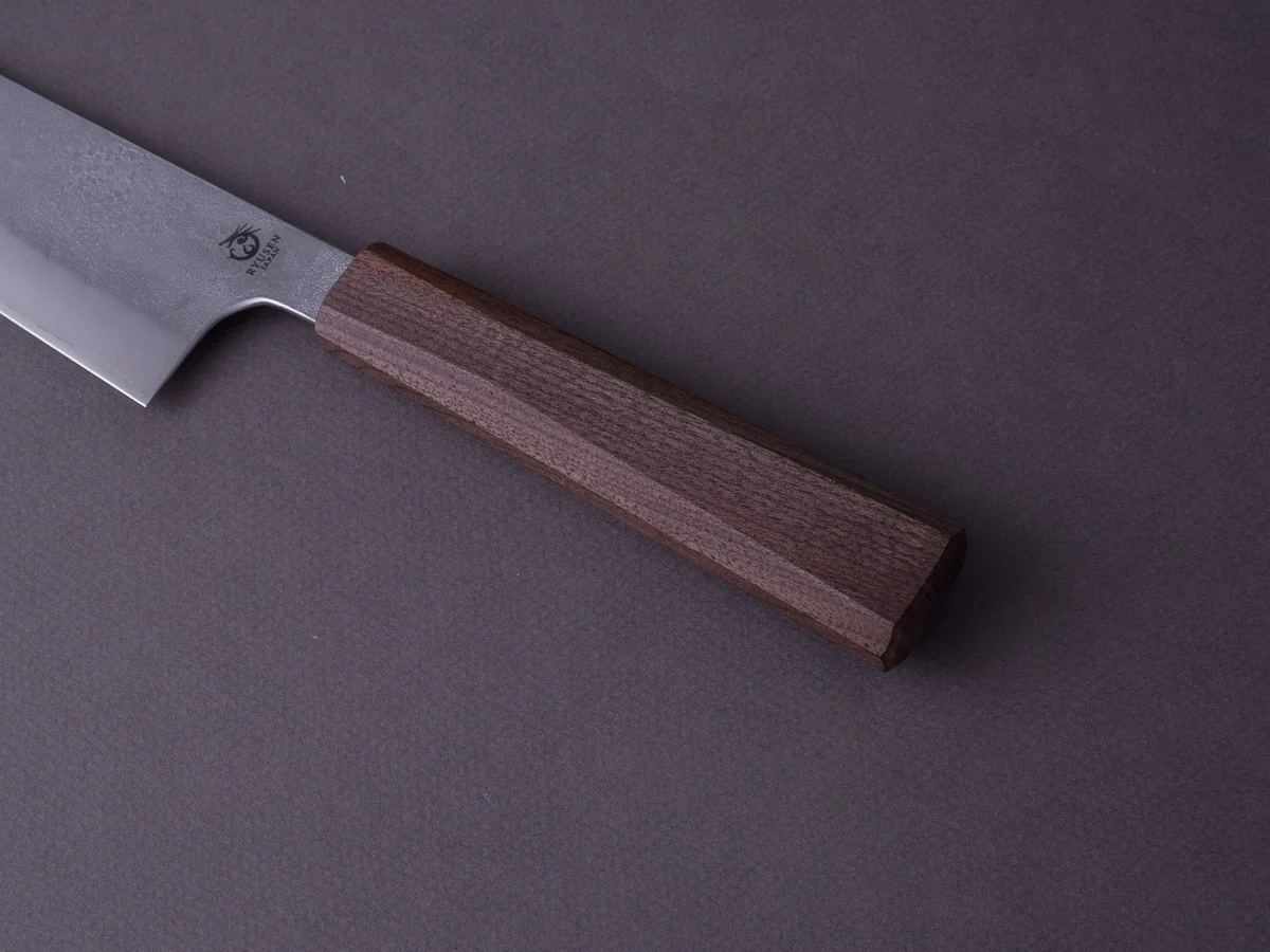 RYUSEN - BLAZEN RYU WA - SG2 Nashiji - 210mm Kiritsuke Gyuto - Walnut Handle - Image 6