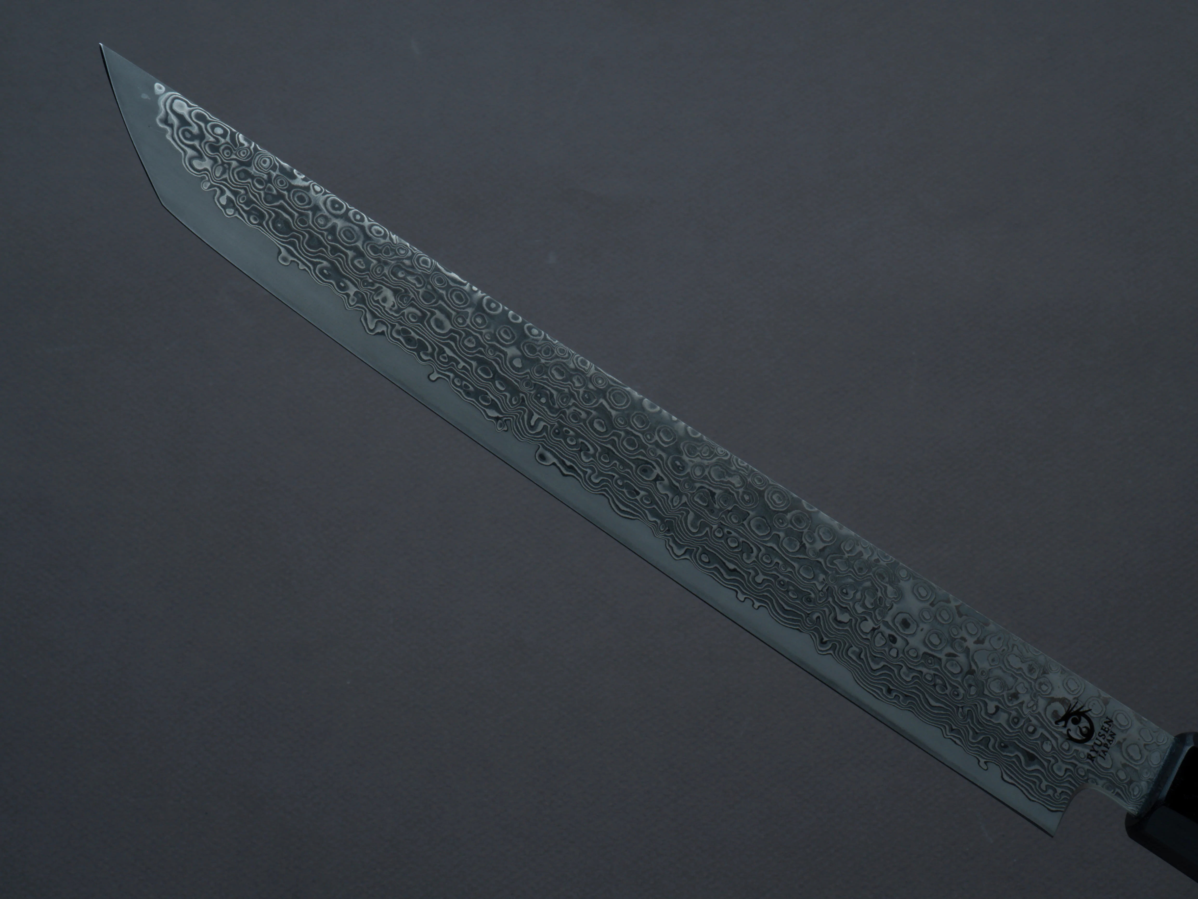 RYUSEN - BONTEN UNRYU KAI - VG10 Damascus - Kengata Sujihiki - 240mm - Quince Handle - Image 3
