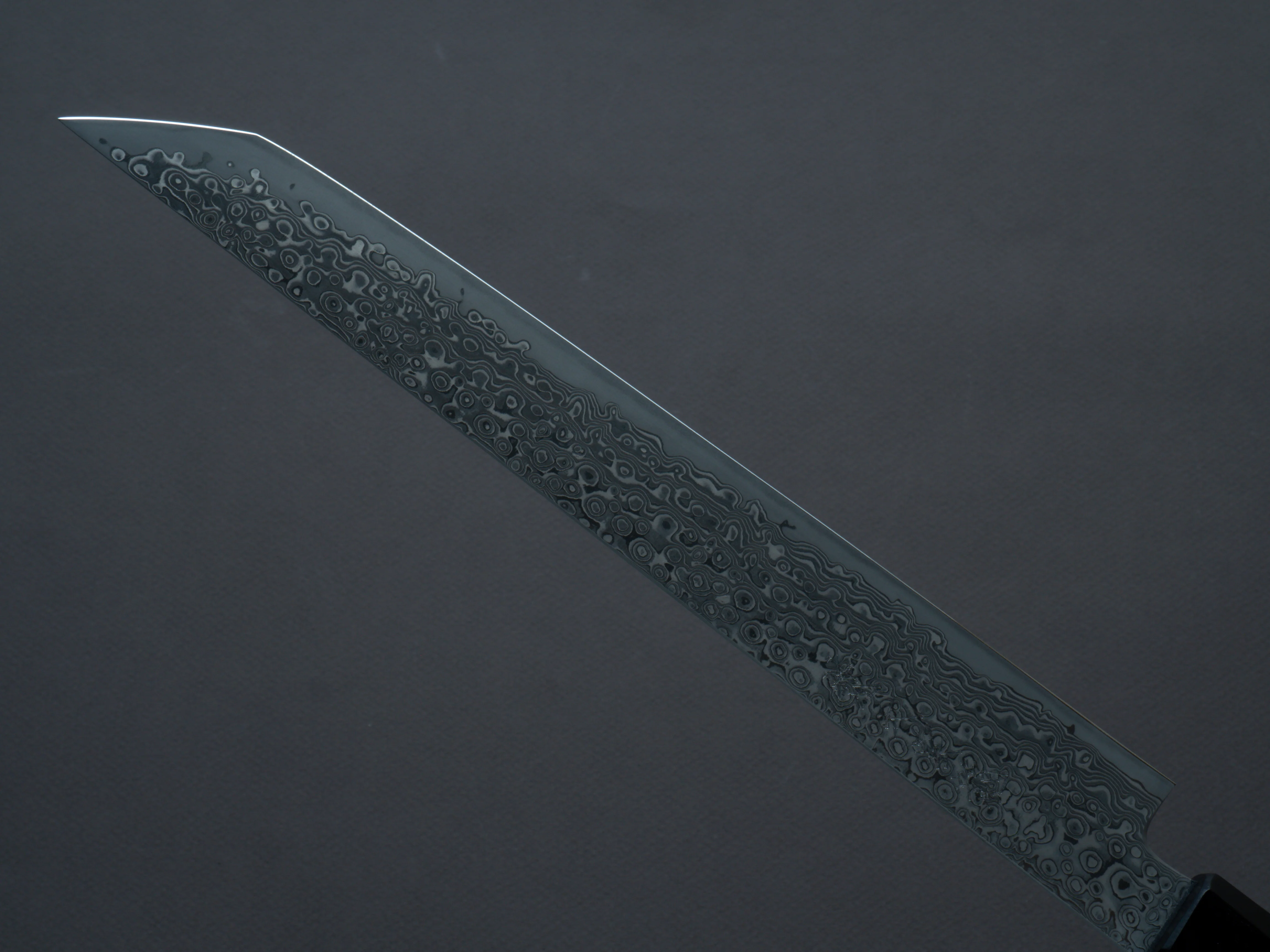 RYUSEN - BONTEN UNRYU KAI - VG10 Damascus - Kengata Sujihiki - 240mm - Quince Handle - Image 4