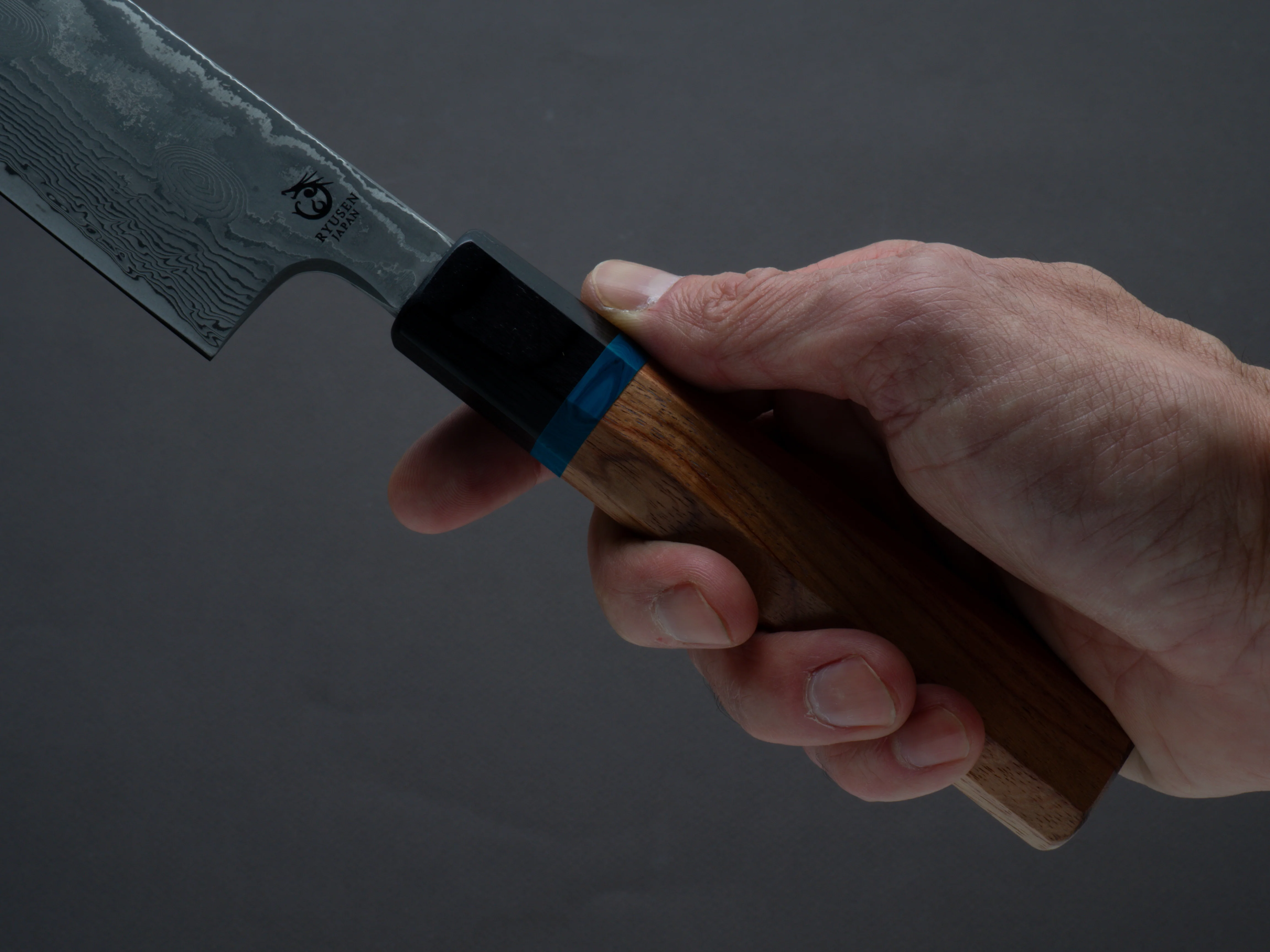 RYUSEN - BONTEN UNRYU KAI - VG10 Damascus - Kiritsuke Sujihiki - 270mm - Quince Handle - Image 5
