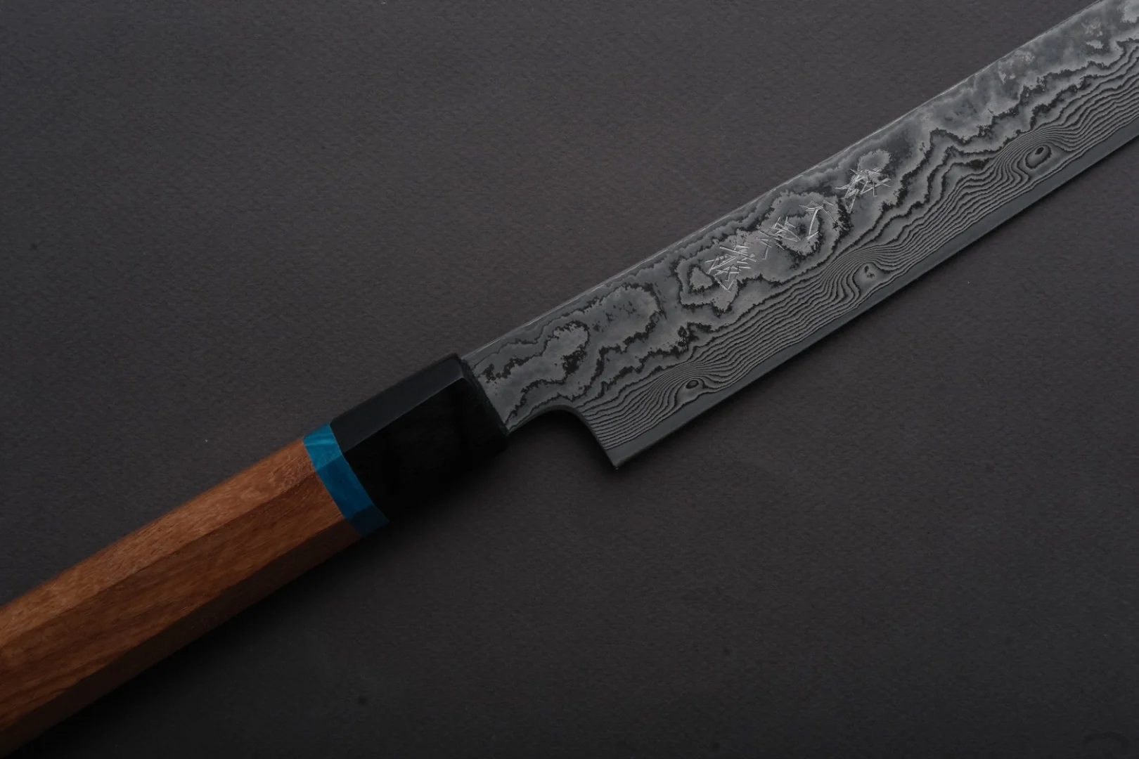RYUSEN - BONTEN UNRYU KAI - VG10 Damascus - Kengata Sujihiki - 300mm - Quince Handle - Image 3