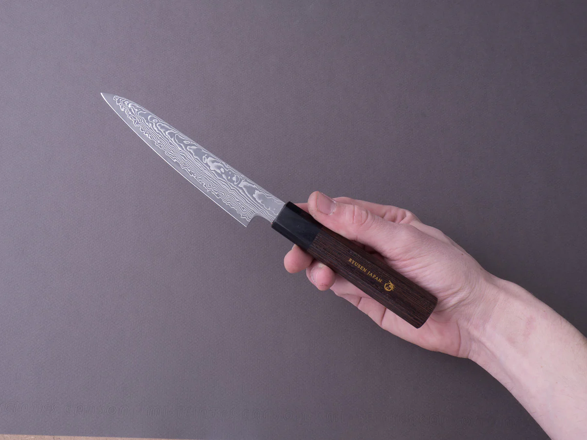RYUSEN - BONTEN UNRYU WA - VG10 Damascus - 135mm Petty - Wenge Handle - Image 5