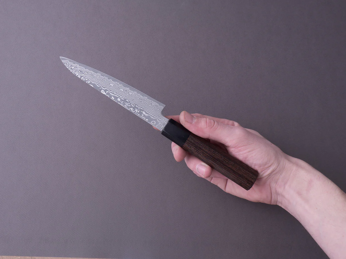 RYUSEN - BONTEN UNRYU WA - VG10 Damascus - 135mm Petty - Wenge Handle - Image 6