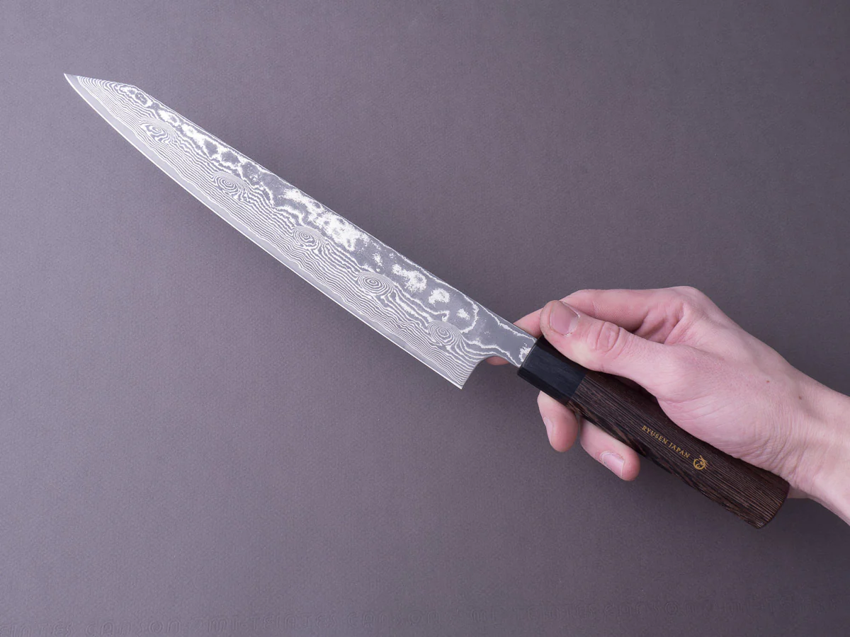 RYUSEN - BONTEN UNRYU WA - VG10 Damascus - Kiritsuke Sujihiki - 270mm - Wenge Handle - Image 3