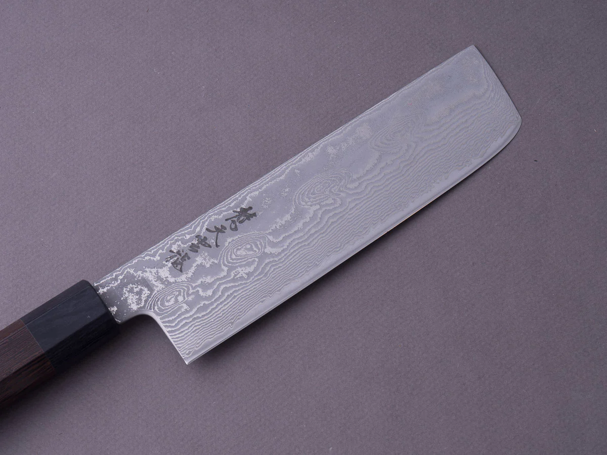 RYUSEN - BONTEN UNRYU WA - VG10 Damascus - 165mm Nakiri - Wenge Handle - Image 10
