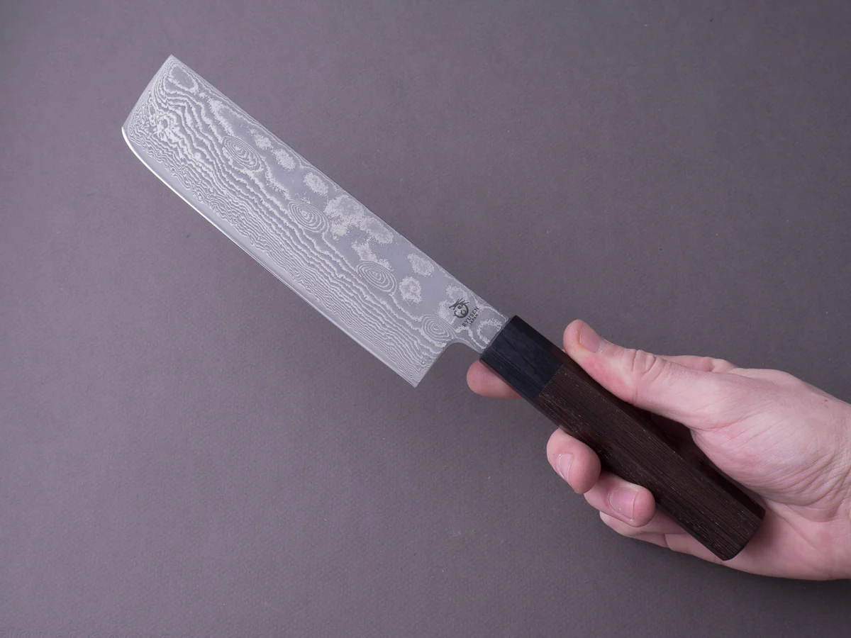 RYUSEN - BONTEN UNRYU WA - VG10 Damascus - 165mm Nakiri - Wenge Handle - Image 4