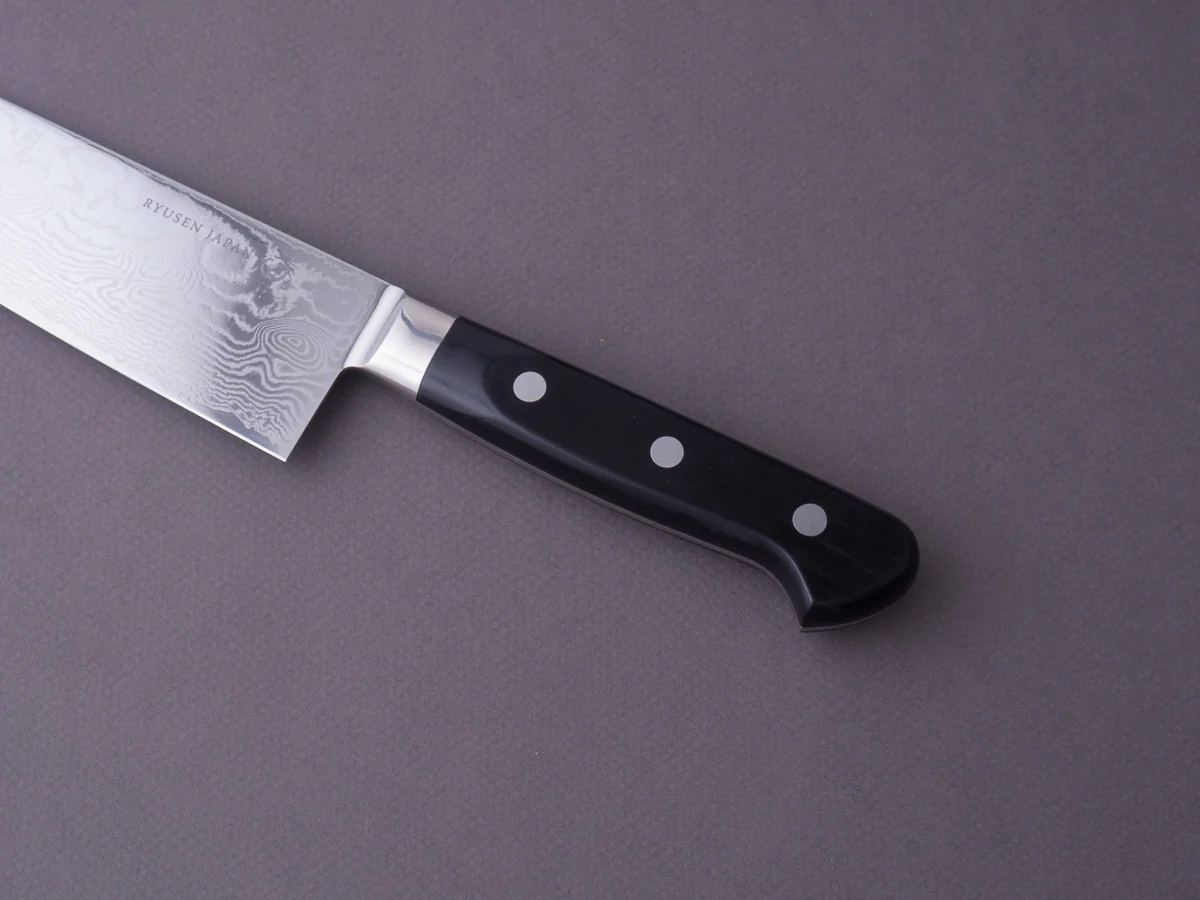 RYUSEN - BONTEN UNRYU - VG10 Damascus - 175mm Santoku - Western Handle - Image 4