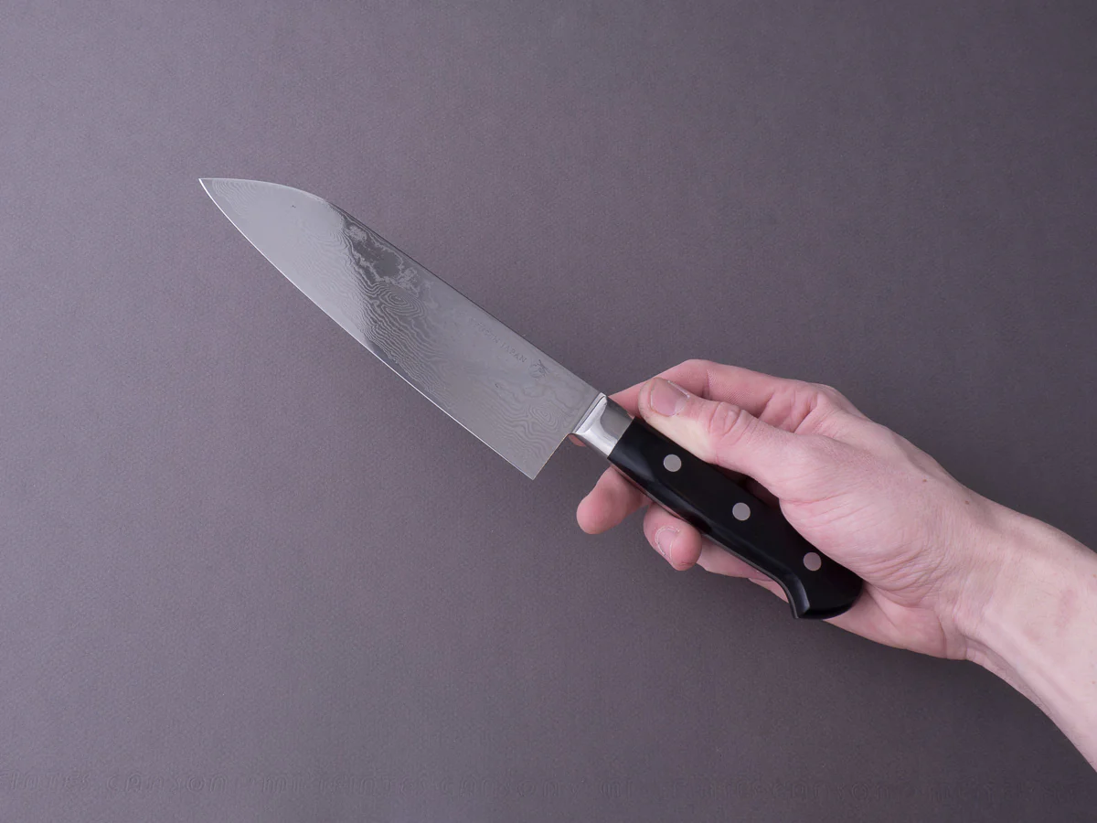 RYUSEN - BONTEN UNRYU - VG10 Damascus - 175mm Santoku - Western Handle - Image 5