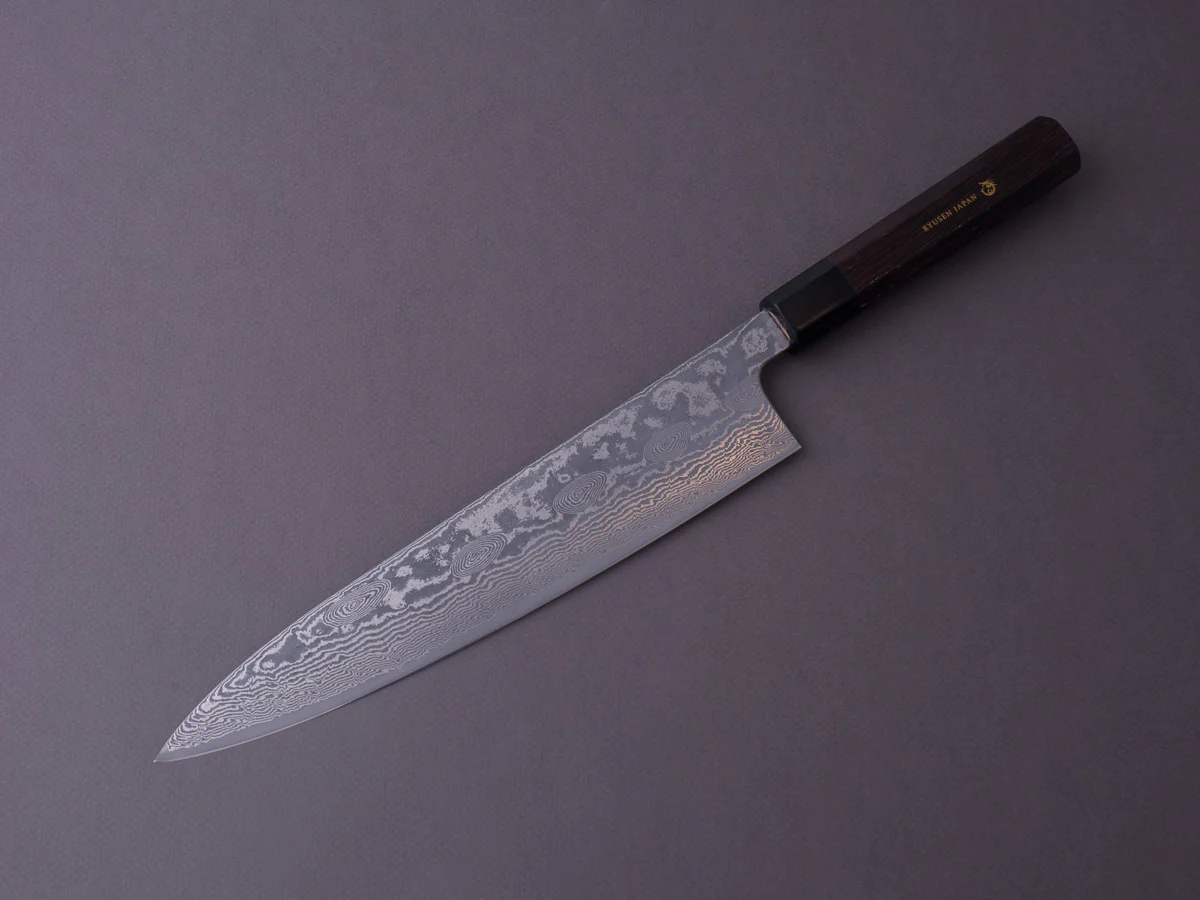 RYUSEN - BONTEN UNRYU WA - VG10 DAMASCUS - 210mm Gyuto - Wenge Handle - Image 6