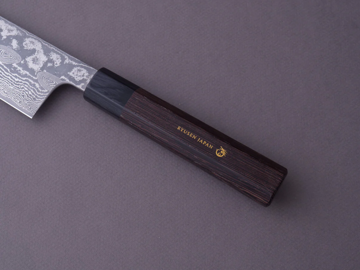 RYUSEN - BONTEN UNRYU WA - VG10 Damascus - 240mm Gyuto - Wenge Handle - Image 5