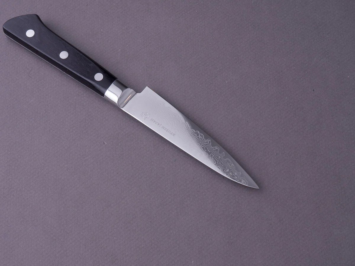 RYUSEN - BONTEN UNRYU - VG10 Damascus - 105mm Paring Knife - Western Handle - Image 9