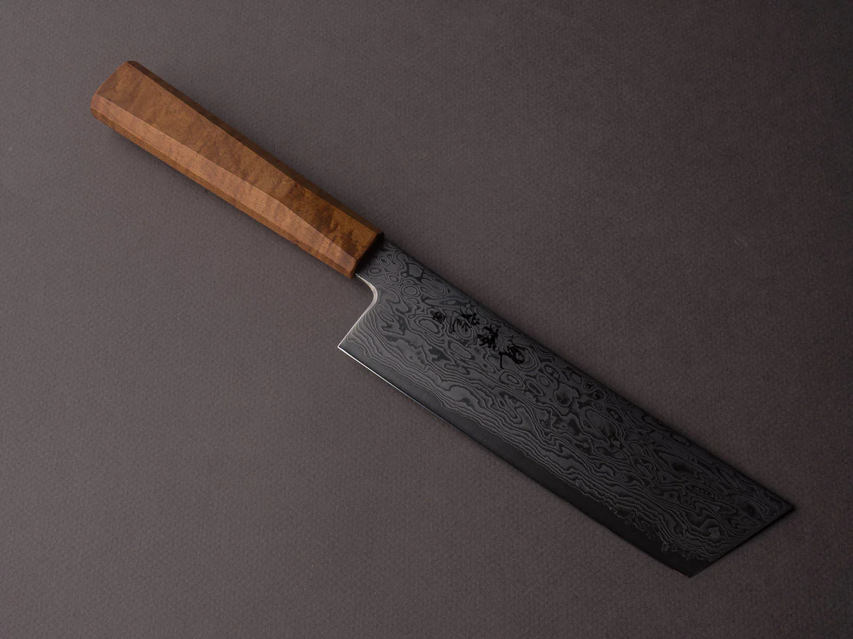 RYUSEN - FUKAKURYU - ATS314 Damascus - 155mm Nakiri - Mono Curly Maple Handle