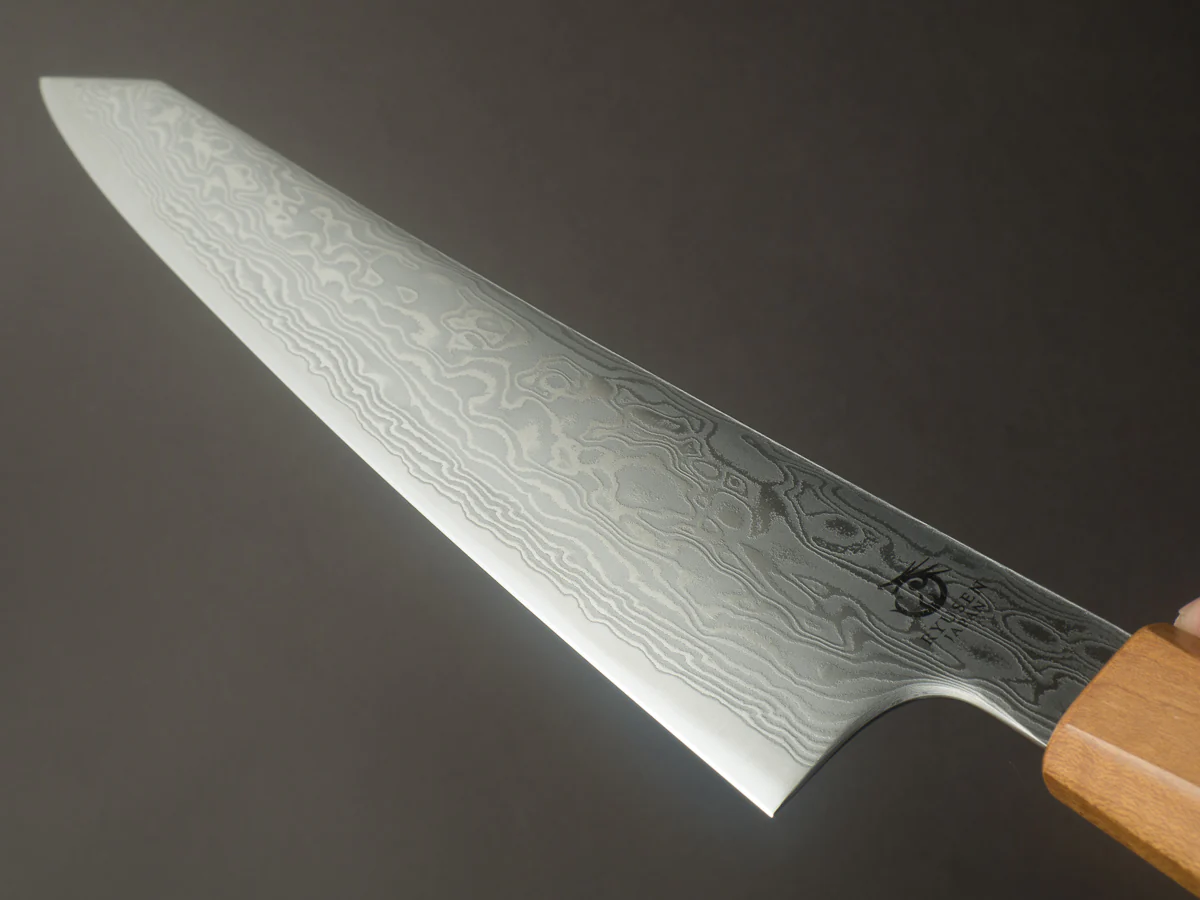 RYUSEN - FUKAKURYU - ATS314 - Damascus - Sujihiki - 270mm - Mono Curly Maple Handle - Image 11