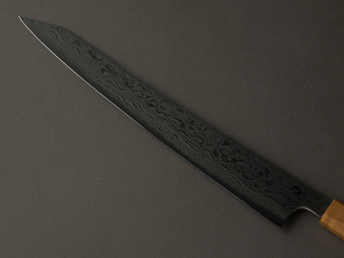 RYUSEN - FUKAKURYU - ATS314 - Damascus - Sujihiki - 270mm - Mono Curly Maple Handle - Image 3