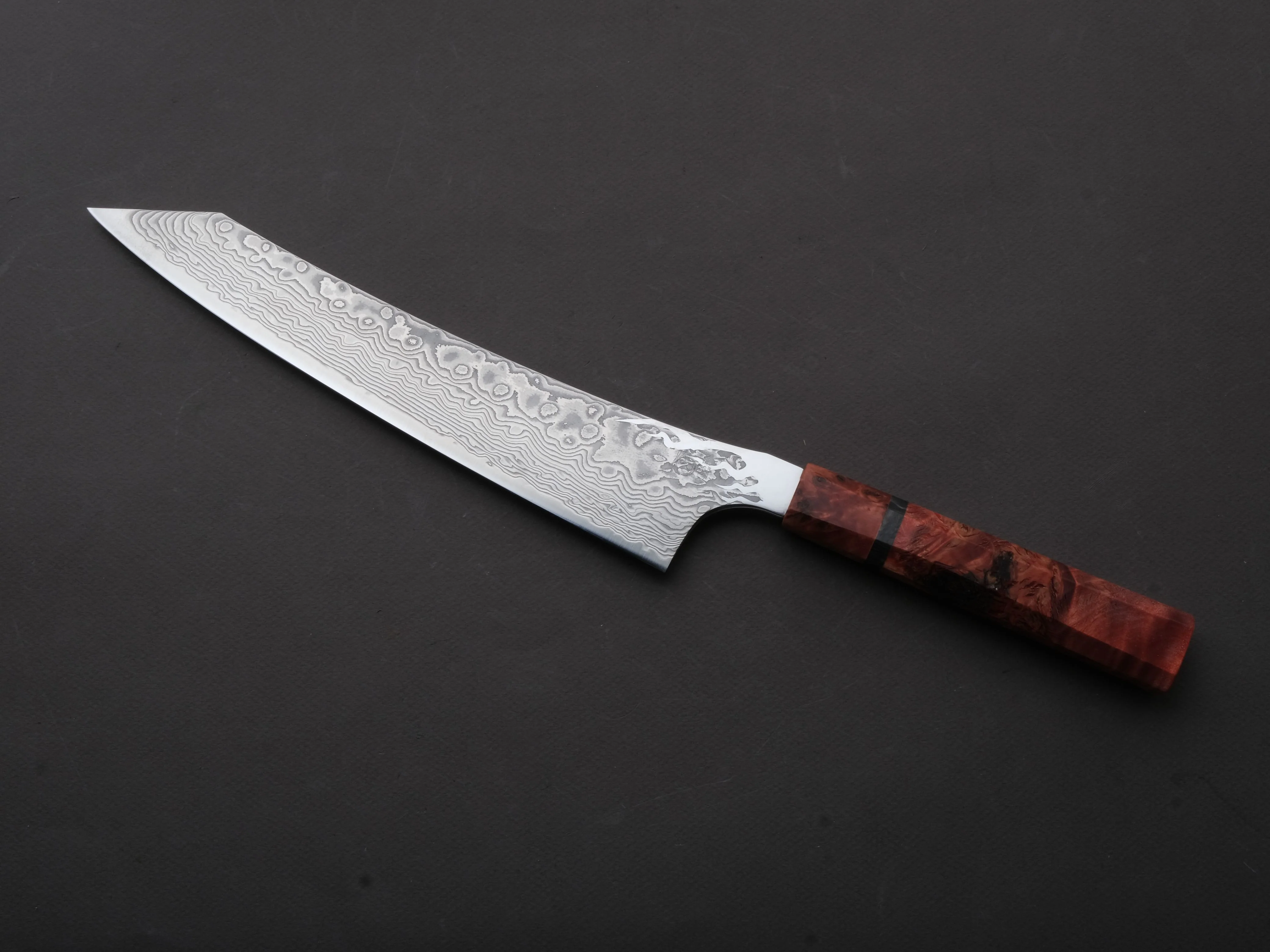 Ryusen - GURENHIRYU KAI - SPG STRIX - Nickel Damascus - Kiritsuke Gyuto - 240mm - Poplar Handle