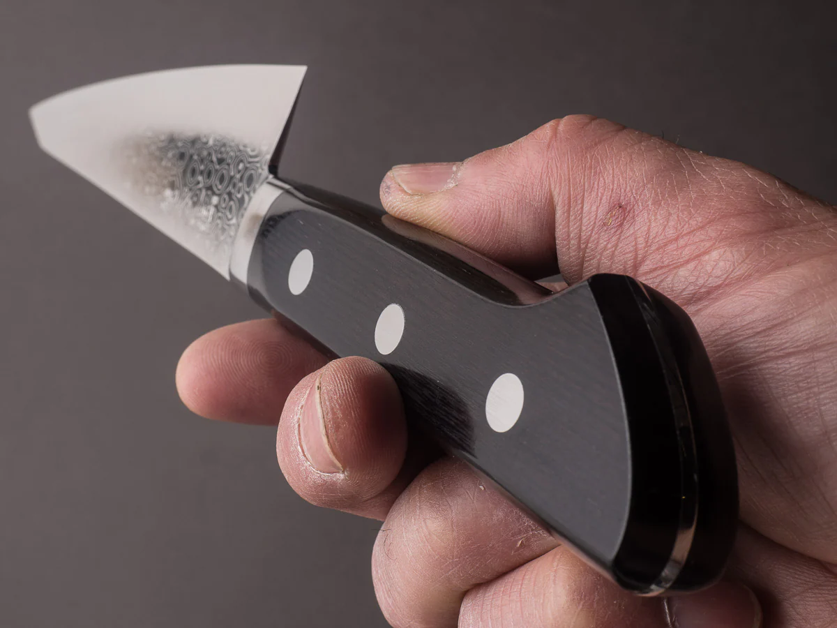 Ryusen Hamono - Bontenunryu - VG10 Damascus - 150mm Honesuki Kaku - Western Handle - Image 9